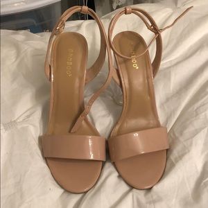 Super cute nude/clear heels
